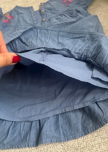 Nakışlı Uzun Kollu Kız Çocuk Elbise - Görsel 4