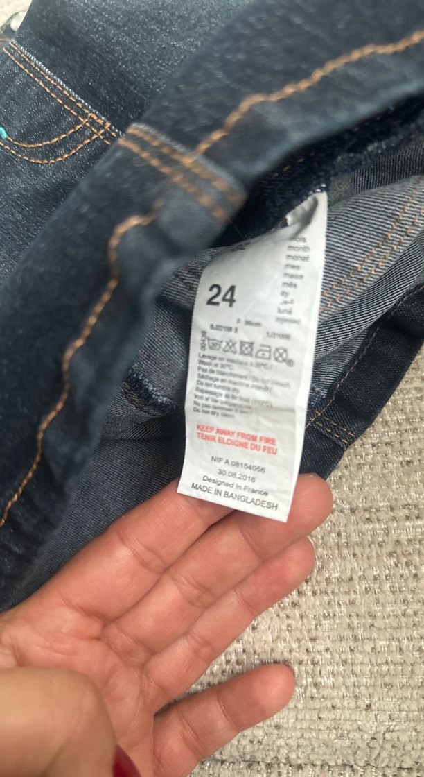 Kız Çocuk Kot Askılı Elbise - Görsel 3