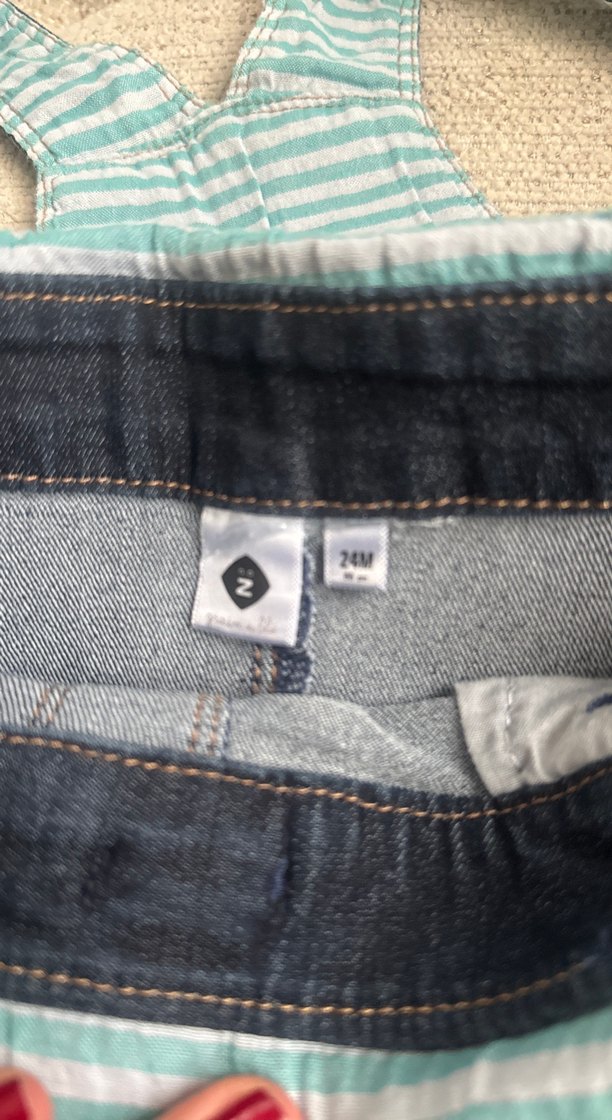 Kız Çocuk Kot Askılı Elbise - Görsel 2