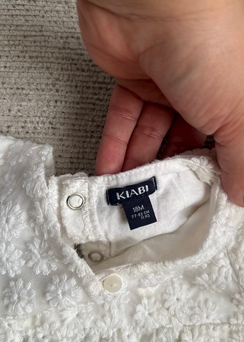 Kız Çocuk Beyaz Dantel Nakışlı Elbise - Görsel 3