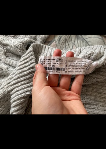 Zara Gri Örgü Kadın Triko Kazak