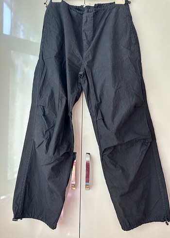 Siyah Kemerli Kadın Keten Pantolon Stradivarius