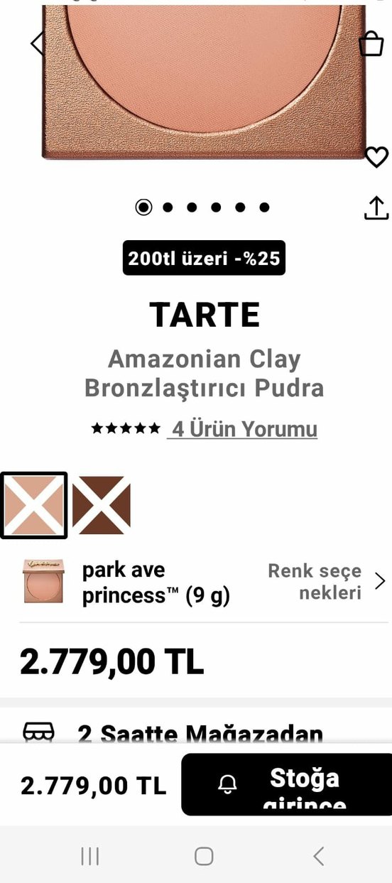 Tarte Amazonian Clay Bronzlaştırıcı Pudra
Park Ave Princess - Görsel 4