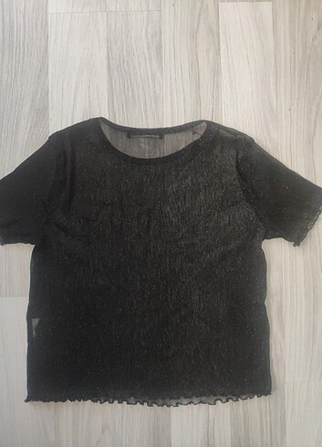 s Beden siyah Renk Brandy Melville Sparkly Sheer Top