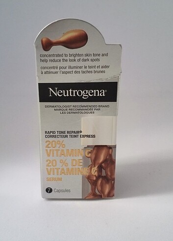 Neutrogena Rapid Tone Repair 20% Vitamin C Face Serum Capsules, 