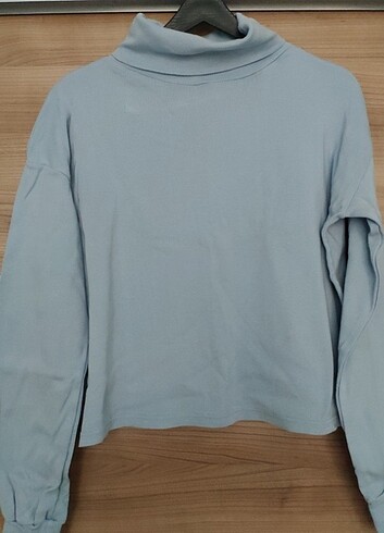 Melville Brandy Melville Boğazlı Sweatshirt Mavi