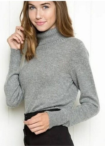 Brandy Melville Grey Turtleneck Sweater Gri