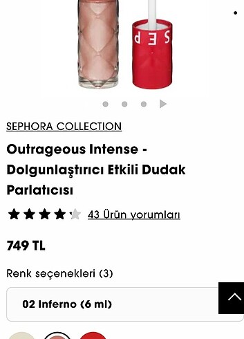 Beden Renk Sephora Collection Outrageous Intense - Dolgunlaştırıcı Etkili D