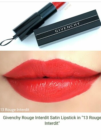 Beden Givenchy Rouge Interdit Satin Lipstick 13