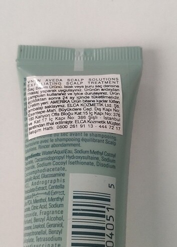 Beden Aveda scalp solutions saç derisi için jel peeling. 25 ml.
