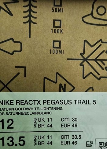 Nike DV3864-700 Nike Reactx Pegasus Trail - Sarı - 30 cm - EU 46 - Görsel 4