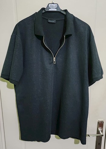 Network XL Beden Erkek Siyah Kısa Kollu Polo Tişört - Görsel 2