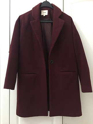 Bordo kaşe kaban