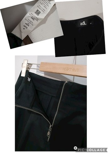 Siyah Pilili Midi Mini Etek Adil Işıl M beden - Görsel 7