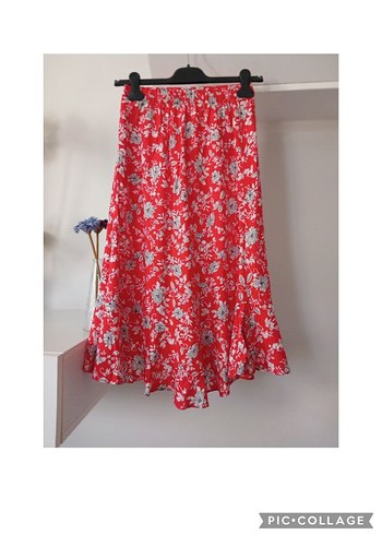 s Beden kırmızı Renk Que Style marka S beden etek