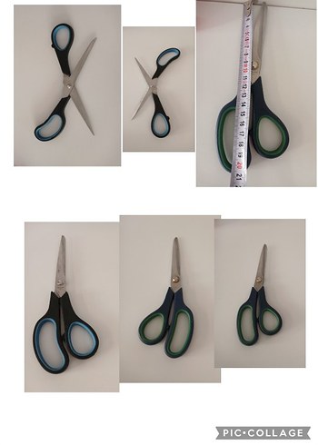 Çocuklar için renkli plastik saplı makas - Görsel 16