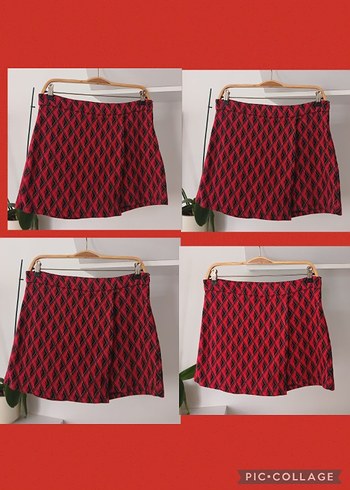 Koton Kırmızı Pilili Mini EtekKoton M beden etek pantolon