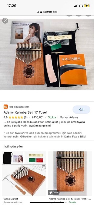 H&M Kalimba sıfır ayarında kadife çantası çekiç nota akor çalma yüzü