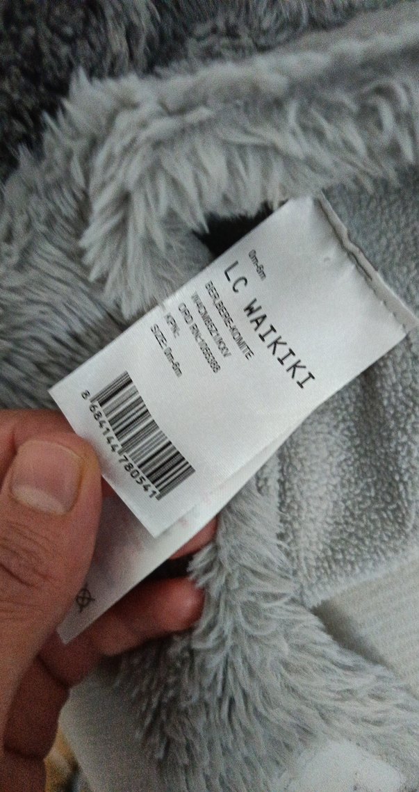 Gri Kürklü Çocuk Bere Ayıcık Desenli - Görsel 2