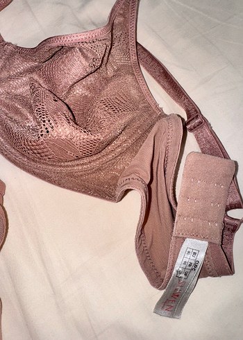 Bej Transparan Dantelli Bohem Sütyen - Görsel 4
