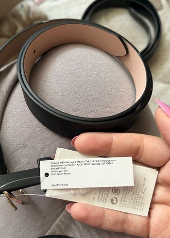 H&M Kadın Siyah Deri Tokalı Kemer - Görsel 2