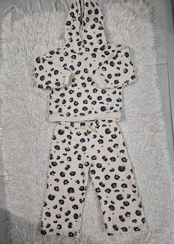 Diğer Leopar Desenli Kapüşonlu sweatshırt takım