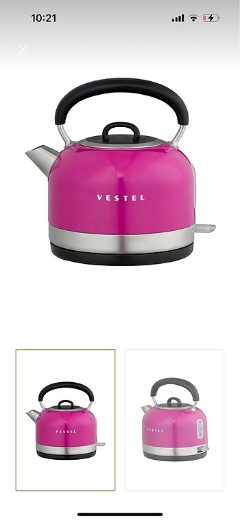 Vestel Retro kettle pembe