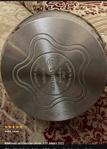  Beden gri Renk Korkmaz marka kutulu sıfır ürün büyük 3.5 litre