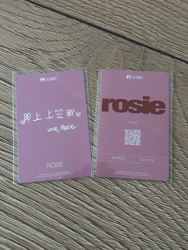 Blackpink rose qq pob pc photocard set - Görsel 2