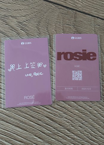 Blackpink rose qq pob pc photocard set - Görsel 2
