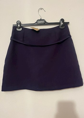 Mor Kemerli Mini Etek Zara - Görsel 2