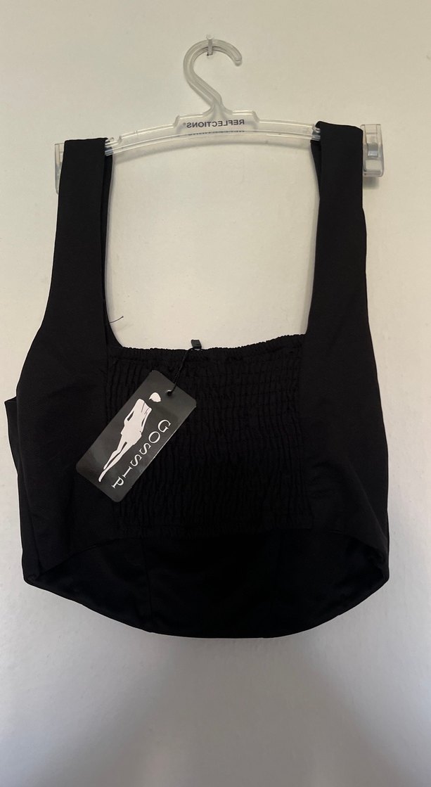 Siyah Kadın Göğüs Korse Bluz - Görsel 2