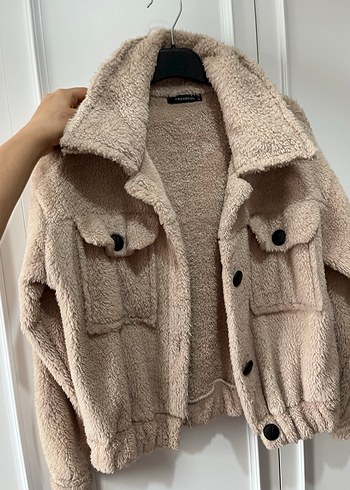 Zara Bej Kadın Peluş Ceket