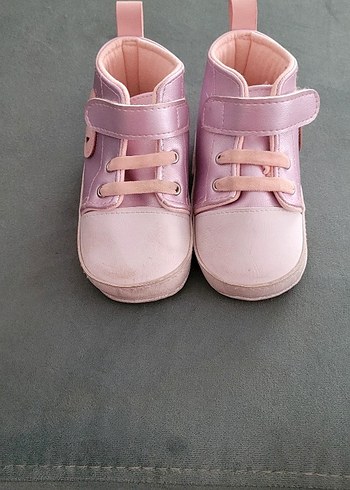 Kız Bebek İlk Adım Ayakkabısı Pembe Velcro