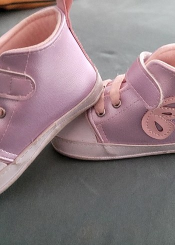 LC Waikiki Kız Bebek İlk Adım Ayakkabısı Pembe Velcro