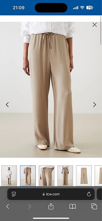 LC Waikiki LCW keten ayrobin kumaş pantolon