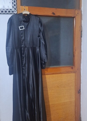 38 Beden Siyah Uzun Kollu Gotik Kadın Elbise
