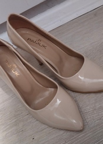 Bej Rugan Stiletto Topuklu Kadın Ayakkabı - Görsel 2