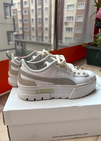 36 Beden Puma Mayze Beyaz Platform Topuklu Kadın Spor Ayakkabı
