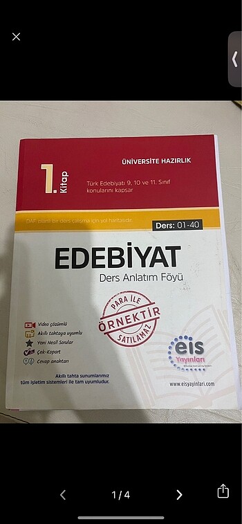 Eis yayınları edebiyat 1.kitap