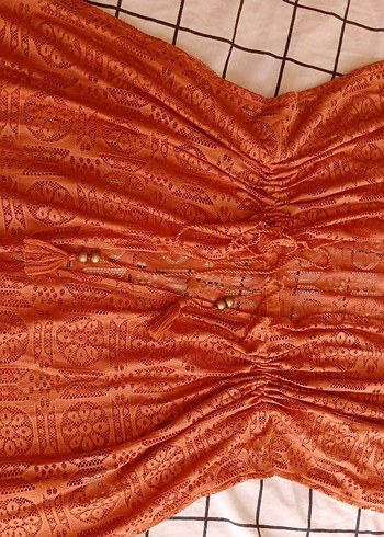 Lucette Kaftan - Yanık Turuncu - Görsel 3