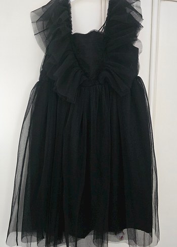 H&M H&M marka Kız Çocuk Siyah Fırfırlı elbise