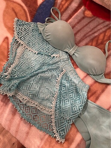 s Beden turkuaz Renk Şortlu bikini