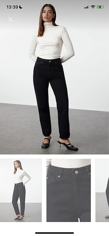 Yüksek bel mom jeans
