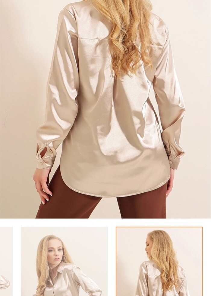 Saten gömlek - Görsel 3