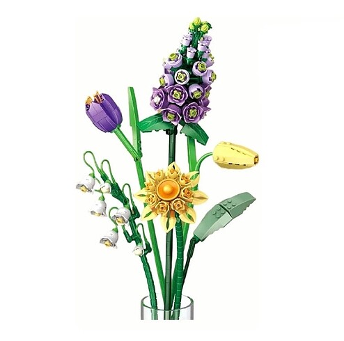 Diğer Eternal Flowers Çiçek Yapım Seti/ 534 Parça Mor-Sarı Temalı Çiçe