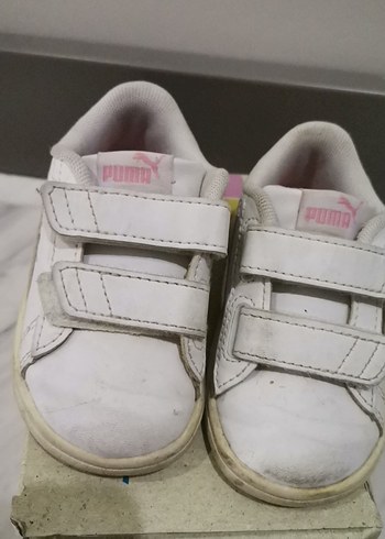 Kız Çocuk Beyaz Cırt Cırtlı Spor Ayakkabı - Görsel 2