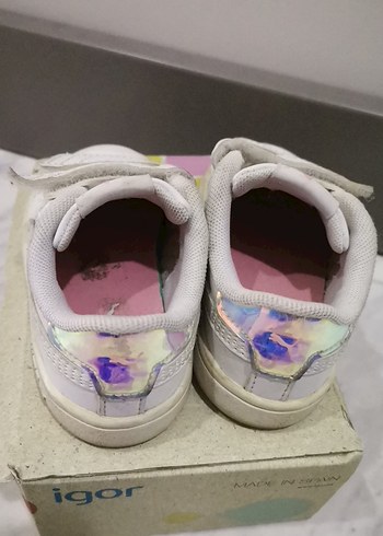 Kız Çocuk Beyaz Cırt Cırtlı Spor Ayakkabı - Görsel 3