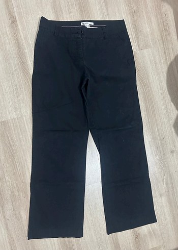 Kadın Siyah Regular Fit kumaş Pantolon
