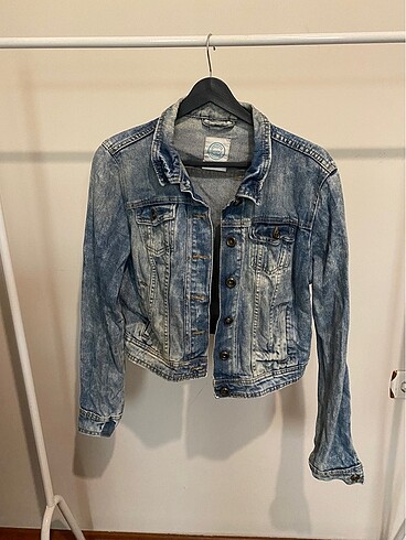 Bershka crop kot denim ceket